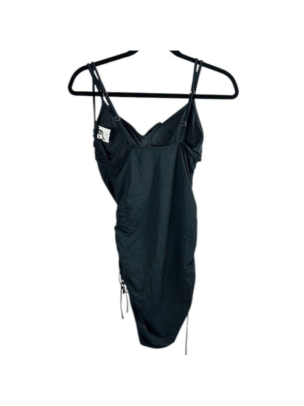 DKNY Gray Rushed One- Piece Bathing Suit Size 14 - Picture 5 of 7